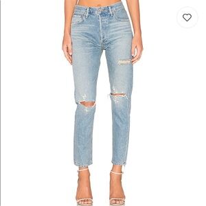 New with Tags NWT AGOLDE Jamie high rise classic jean Dakota Size 27